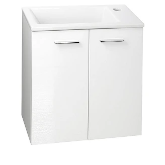 Tvättställsskåp Rove Vit Blank 50 cm med Handfat Vit