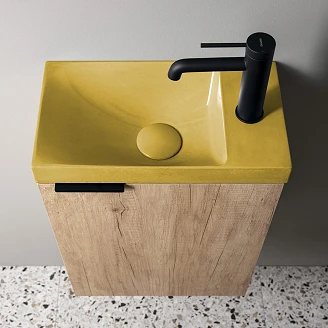 Tvättställ Laro Gul Halvblank 40 cm