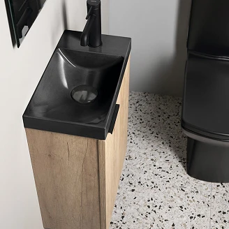 Tvättställ Laro Antracit Halvblank 40 cm