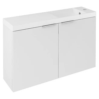 Tvättställsskåp Lunelle Vit 80 cm med Handfat Vit