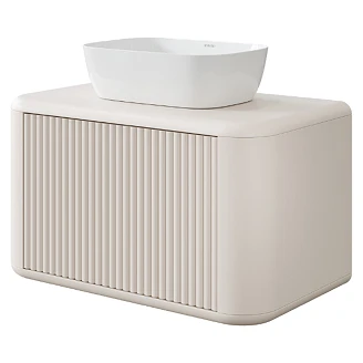 Tvättställsskåp Parma Beige Matt 80 cm med Bänkskiva