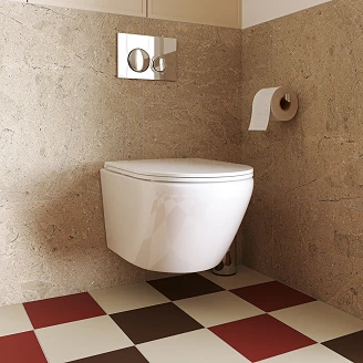 Badrumspaket Toalett <strong>Fjord</strong>  Vit Blank med WC-fixtur Alca