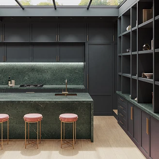 Cosentino Måttbeställda Bänkskiva Silestone Jardin Emerald Suede, 3 cm
