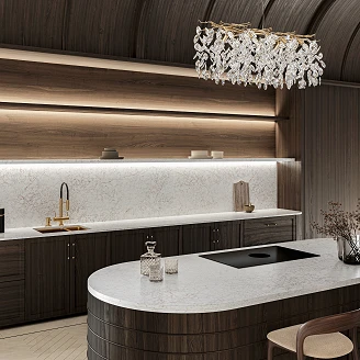 Cosentino Måttbeställda Bänkskiva Silestone Riviere Rose Polerad, 3 cm
