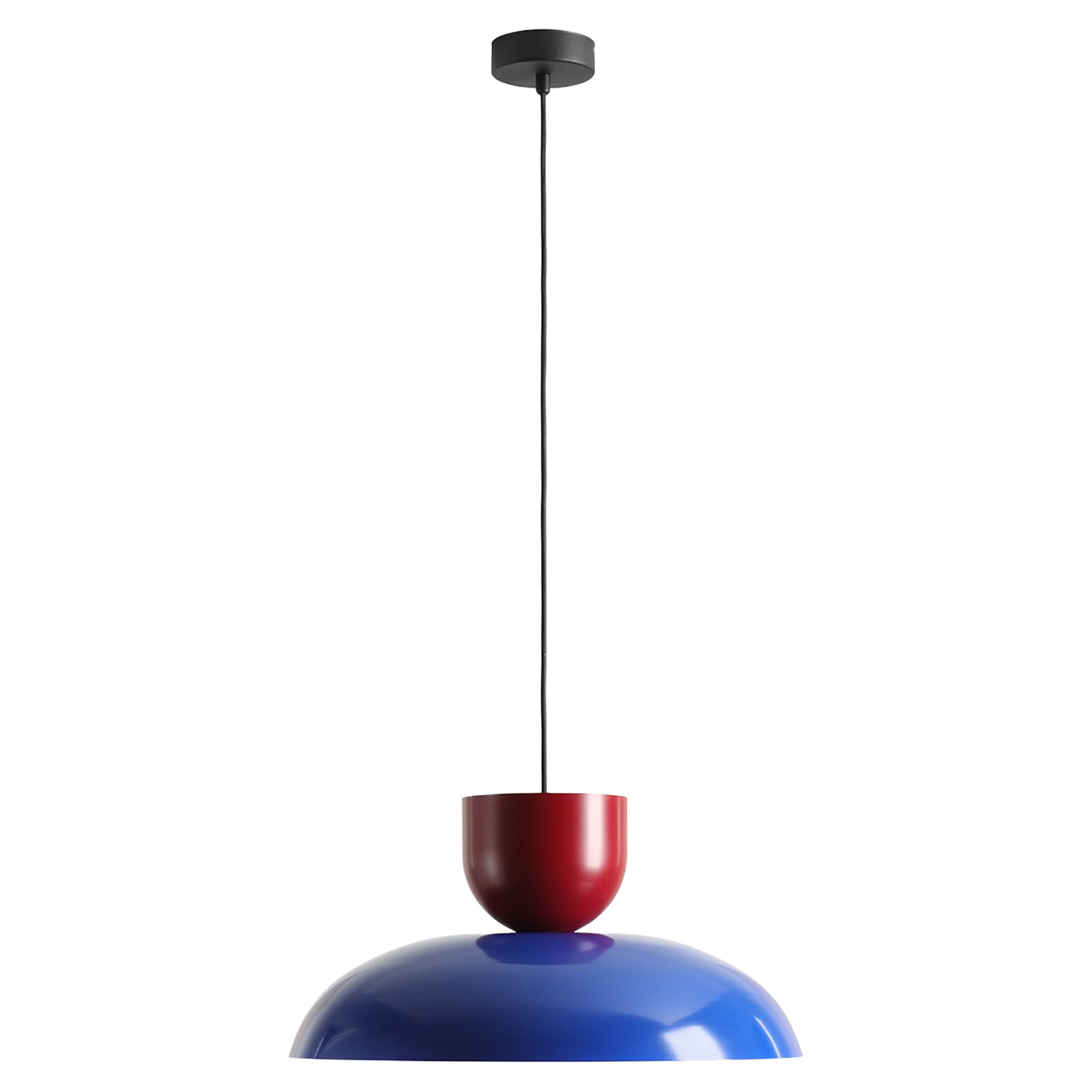 Hängande Lampa Milda Mörk Kobolt, Vinröd