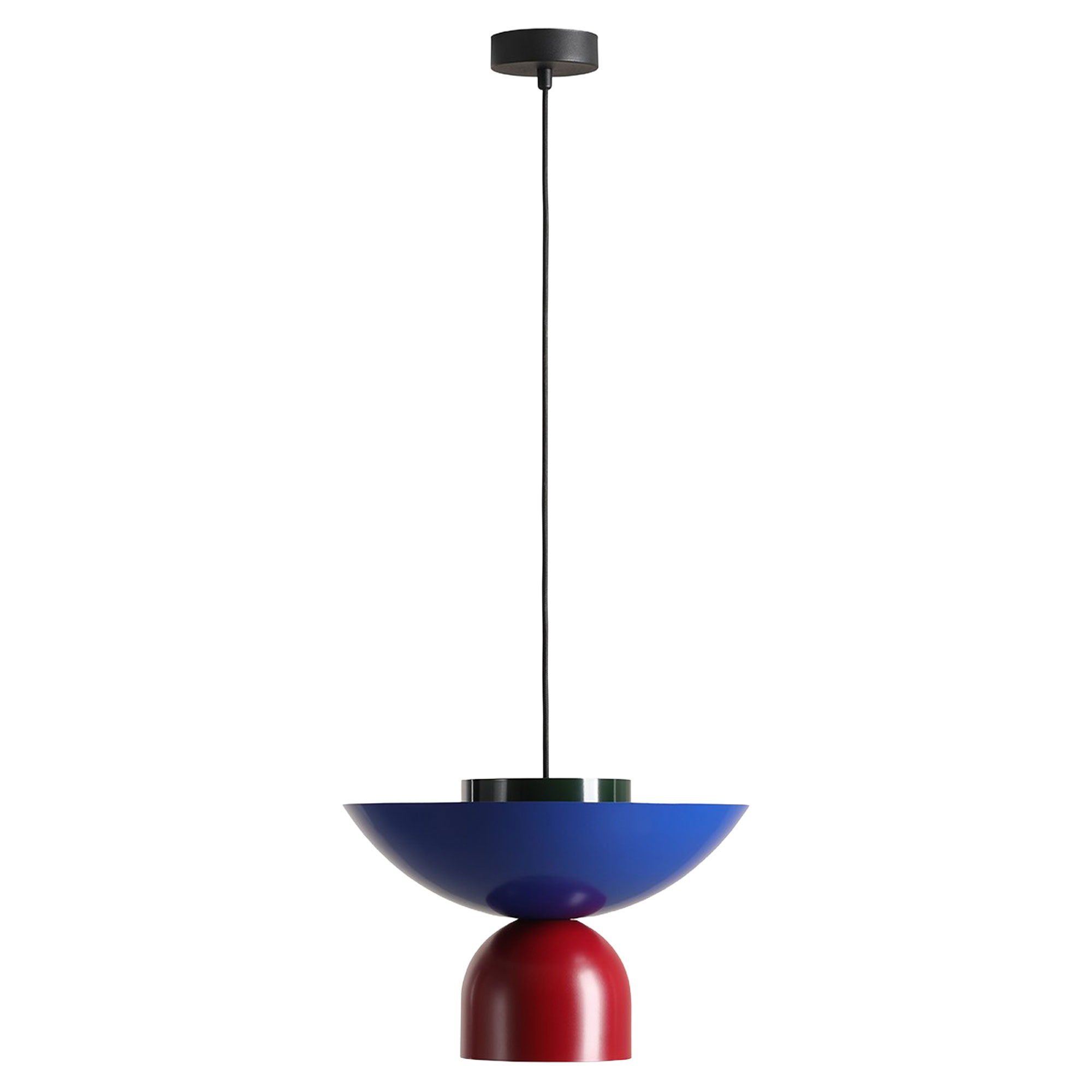 Hängande Lampa Nindra  Djupgrön, Vinröd