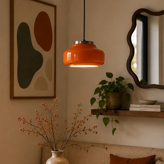 Hängande Lampa <strong>Luvne</strong>  II Orange