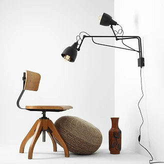 Vägglampa <strong>Halla</strong>  Svart Duo