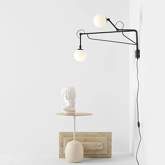 Vägglampa Glas <strong>Halla</strong>  Svart Duo
