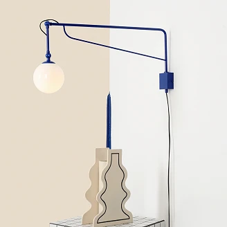 Vägglampa Glas <strong>Halla</strong>  Koboltblå L