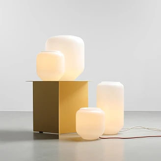 Bordslampa <strong>Ternia</strong>  Beige, Bomullsvit