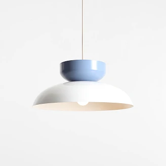Hängande Lampa <strong>Rundo</strong>  Ljus Vit Glans, Duvblå