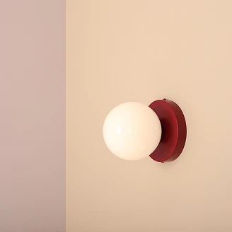Vägglampa <strong>Mirlo</strong>  Vinröd