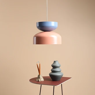 Hängande Lampa <strong>Grindo</strong>  Ljus Korall, Duvblå