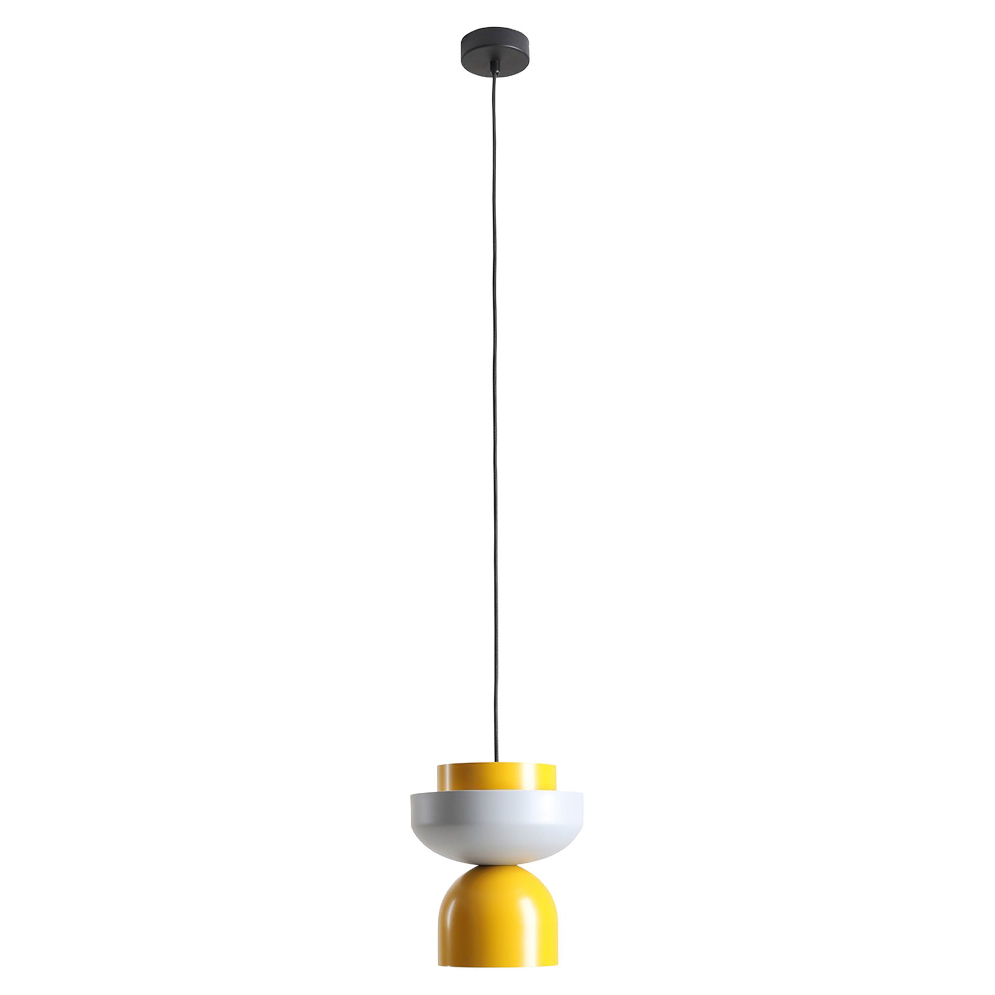 Hängande Lampa Tindri Grå, Senapsgul