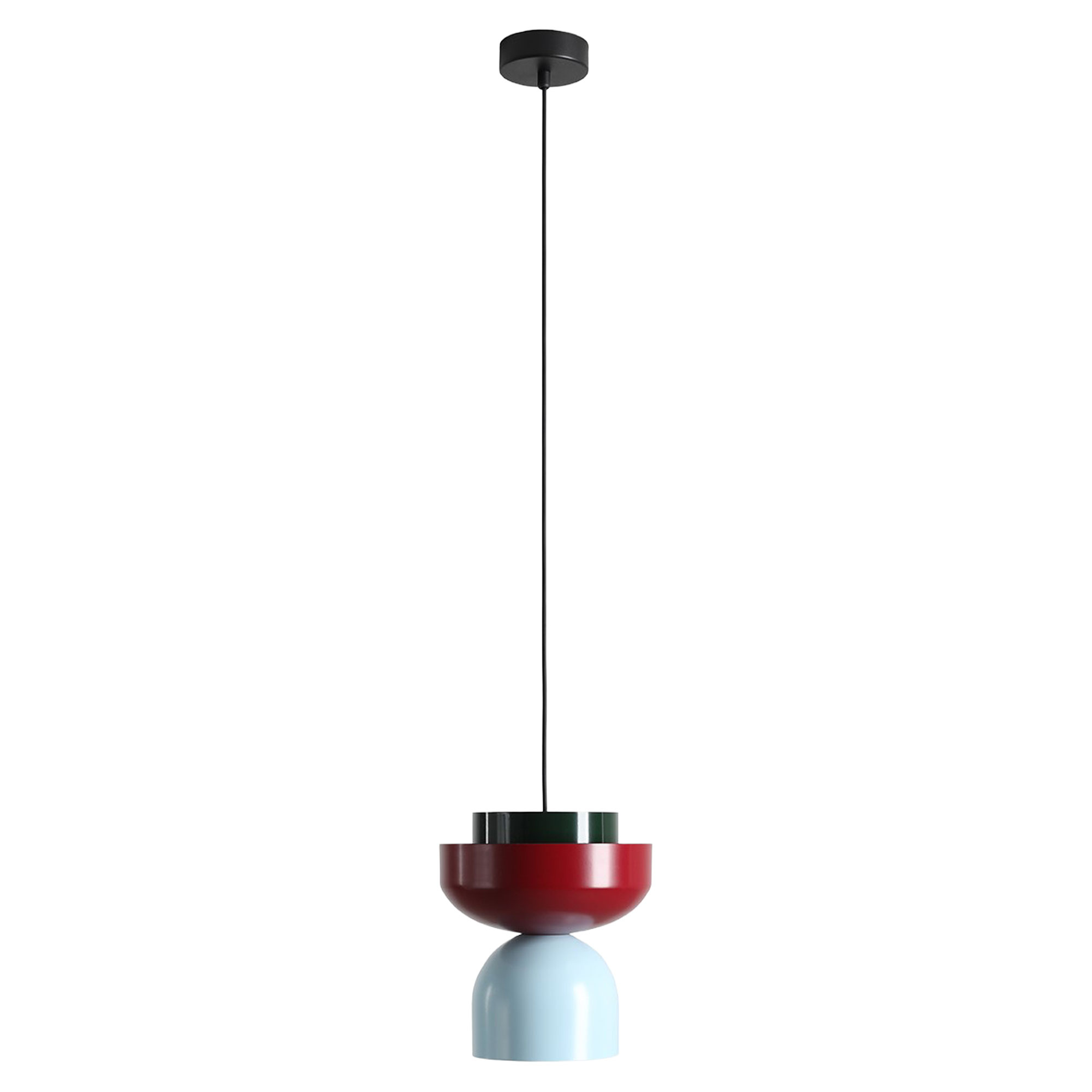 Hängande Lampa Tindri Mörk Vinröd, Babyblå