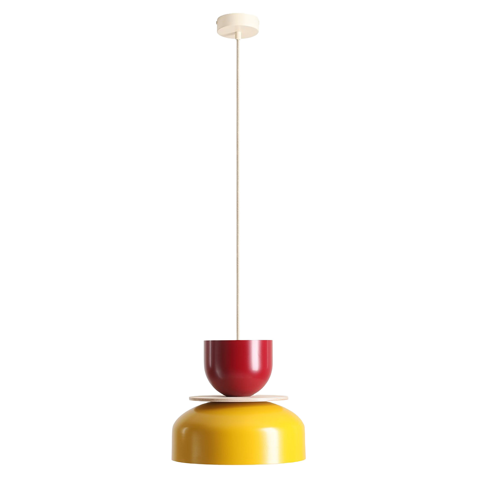 Hängande Lampa Svelo Ljus Senapsgul, Vinröd