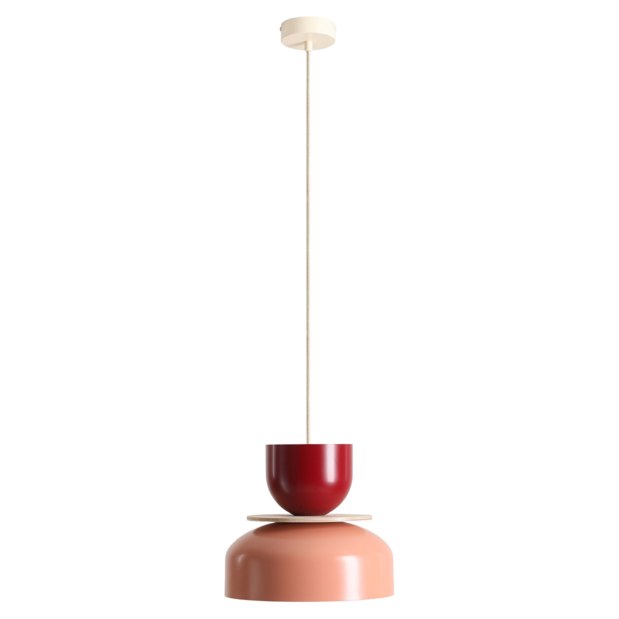 Hängande Lampa Svelo Ljus Korall, Vinröd