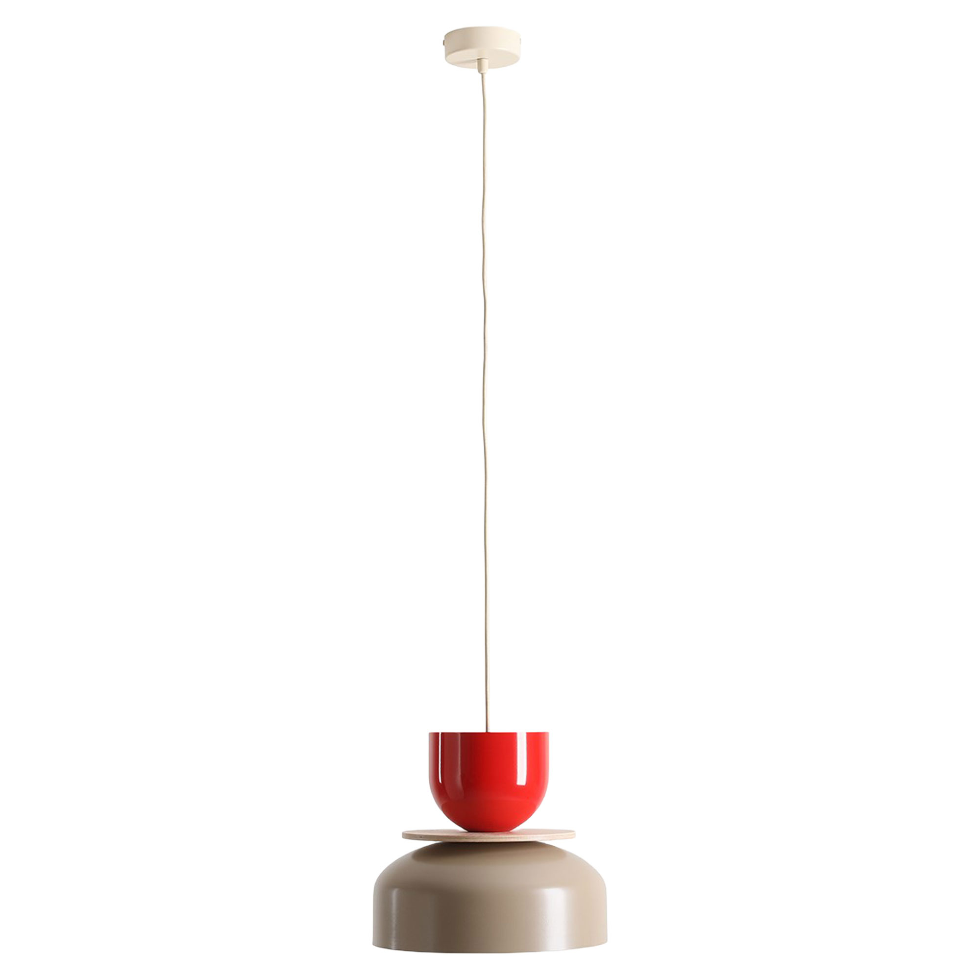 Hängande Lampa Svelo Beige, Röd Chili