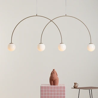 Hängande Lampa <strong>Klinty</strong>  Fyra Beige 149 cm