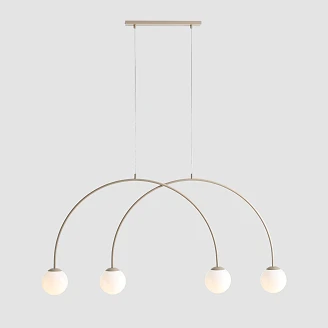 Hängande Lampa <strong>Klinty</strong>  Fyra Beige 130 cm