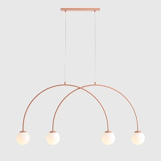 Hängande Lampa <strong>Klinty</strong>  Fyra Korall 130 cm