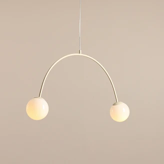 Hängande Lampa <strong>Klinty</strong>  Duo Krämvit