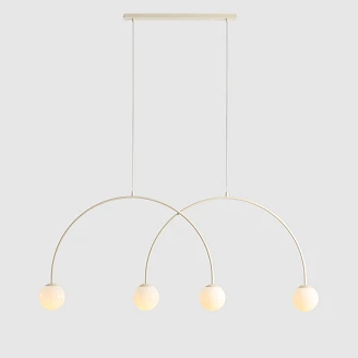 Hängande Lampa <strong>Klinty</strong>  Fyra Krämvit 149 cm