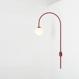 Vägglampa <strong>Klinty</strong>  Vinröd