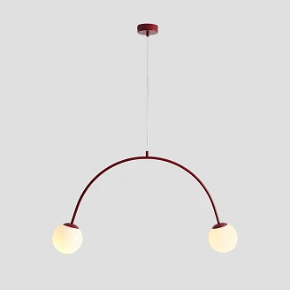 Hängande Lampa <strong>Klinty</strong>  Duo Vinröd