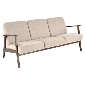 Soffa Genox Beige, Mörk Valnöt 77x175 cm
