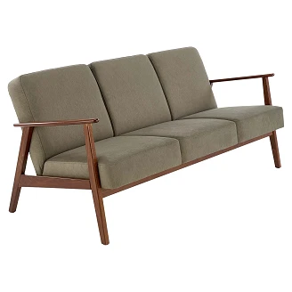 Soffa Genox Oliv, Mörk Valnöt 77x175 cm