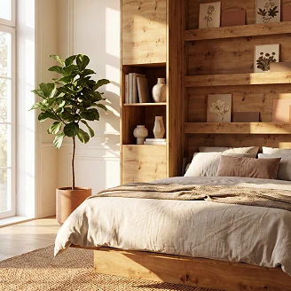 Lenart Vägghylla <strong>Bed Concept</strong>  Artisan Ek 45x218 cm