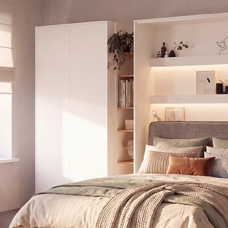 Lenart Garderob <strong>Bed Concept</strong>  Vit 101x218 cm