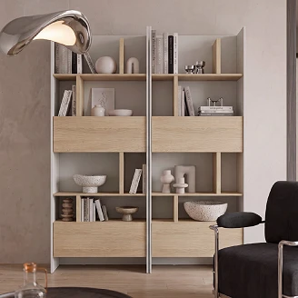 Lenart Bokhylla <strong>Bed Concept</strong>  Kaschmir, Nagano-Ek 84x218 cm