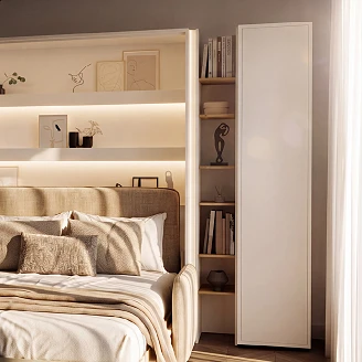 Lenart Bokhylla <strong>Bed Concept</strong>  Vit, Artisan Ek 27x218 cm