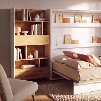 Lenart Bokhylla <strong>Bed Concept</strong>  Vit, Artisan Ek 92x178 cm