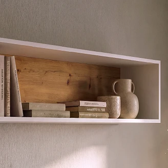 Lenart Vägghylla <strong>Bed Concept</strong>  Vit, Artisan Ek 211x33 cm