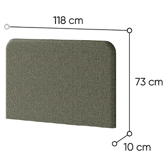 Lenart Garderobspanel <strong>Bed Concept</strong>  Grafit 118x73 cm