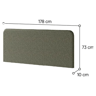 Lenart Garderobspanel <strong>Bed Concept</strong>  Grafit 178x73 cm