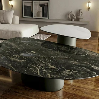 Soffbord Virella Svart Vulcano, Koppar 140x80 cm