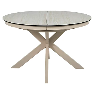 Matbord Utdragbart <strong>Selari</strong>  Beige Travertine, Kashmir 120x120 cm