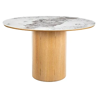 Matbord <strong>Maveli</strong>  Vit Pandoro, Ek Ø120 cm