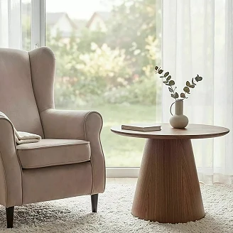 Soffbord Viresta Valnöt Ø60 cm