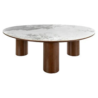 Soffbord Auresta Vit Pandoro, Valnöt 110x80 cm
