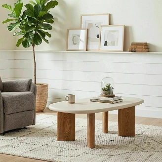 Soffbord Avarena Ecru, Ek 130x80 cm