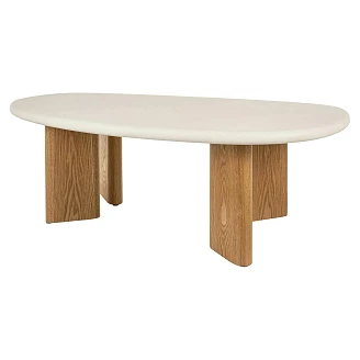 Soffbord Avarena Ecru, Ek 130x80 cm