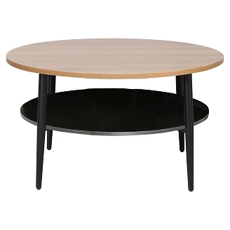 Soffbord <strong>Särn</strong>  Ek, Svart Ø80 cm