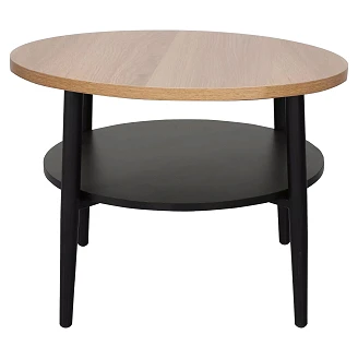 Soffbord <strong>Särn</strong>  Ek, Svart Ø60 cm