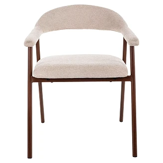 Stol med Armstöd <strong>Särvi</strong>  Mörkbeige, Valnöt